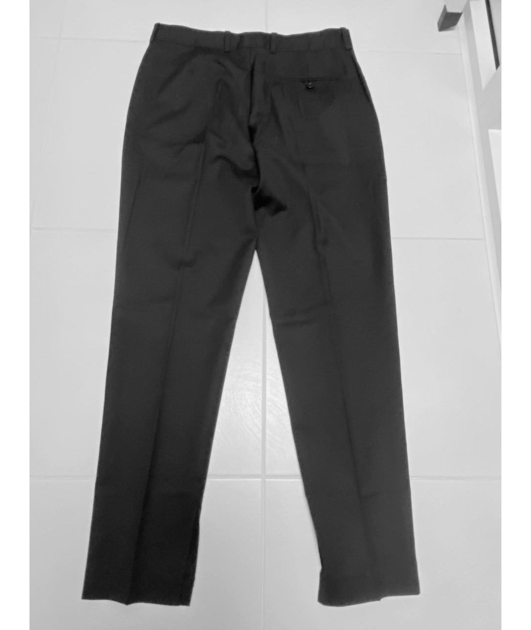 MM6 MAISON MARGIELA Черные шерстяные прямые брюки, фото 3