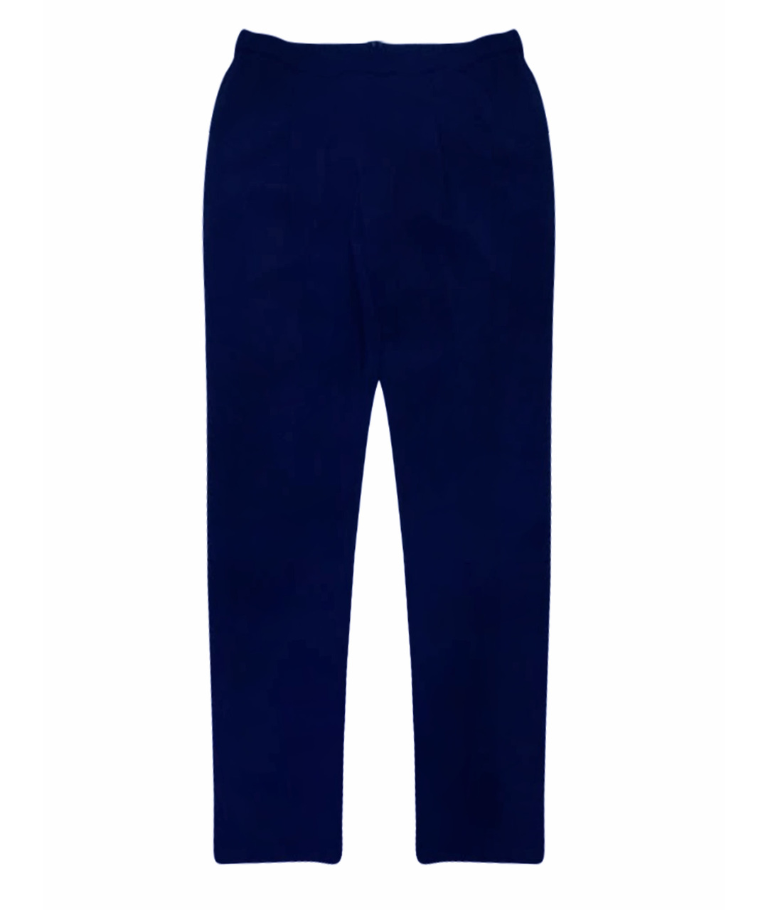 ERIKA CAVALLINI Темно-синие шерстяные прямые брюки, фото 1