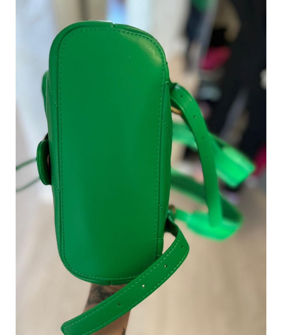 PINKO Зеленый кожаный рюкзак, фото 8