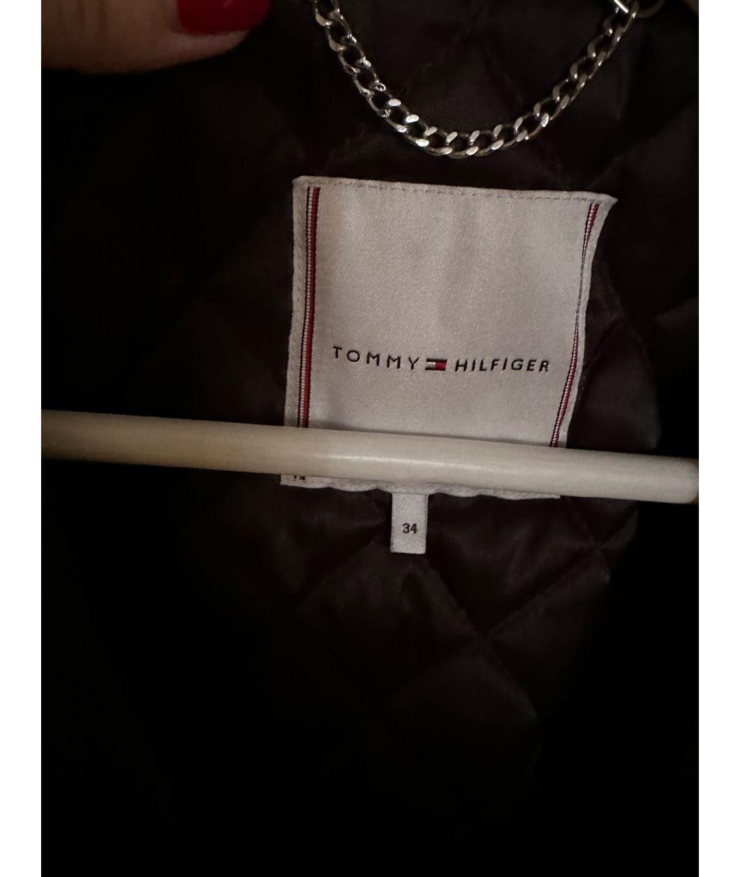 TOMMY HILFIGER Черная кожаная куртка, фото 4