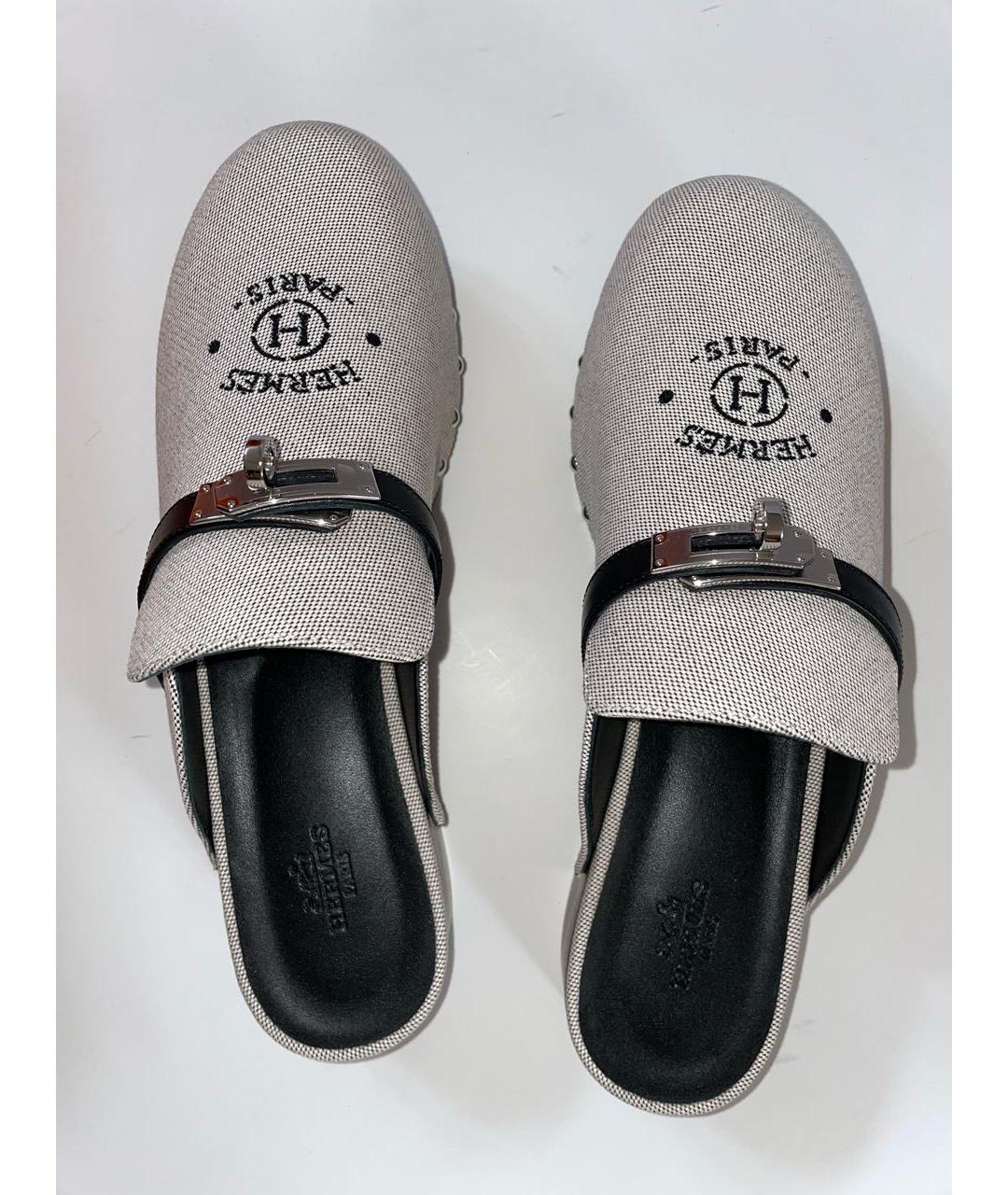 HERMES Текстильные сабо, фото 3