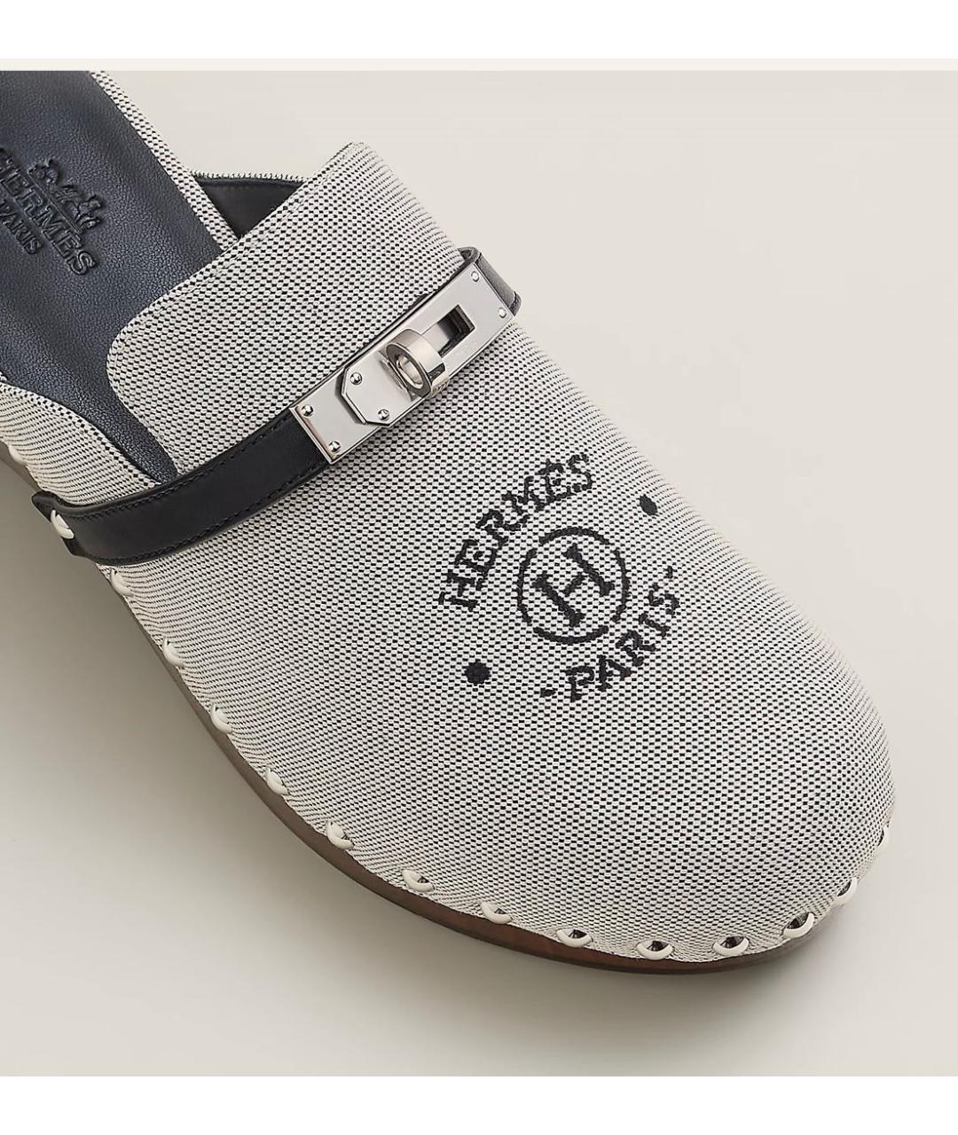 HERMES Текстильные сабо, фото 8