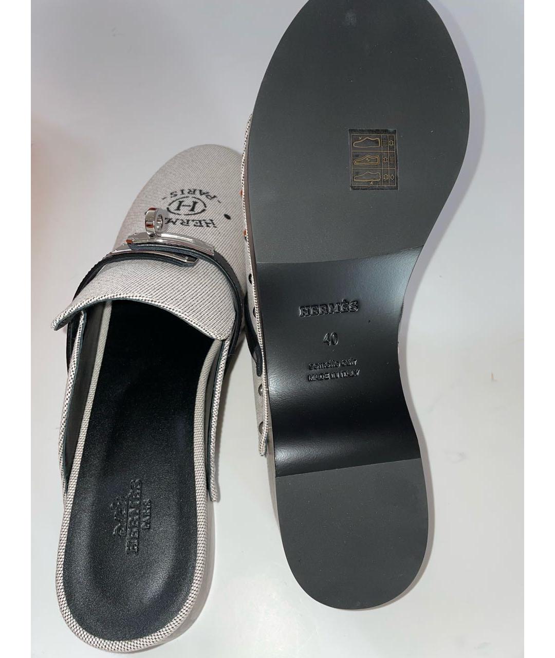 HERMES Текстильные сабо, фото 4