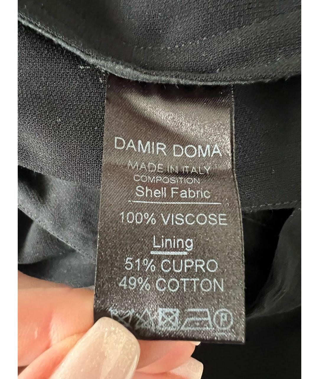 DAMIR DOMA Черные вискозные брюки широкие, фото 6