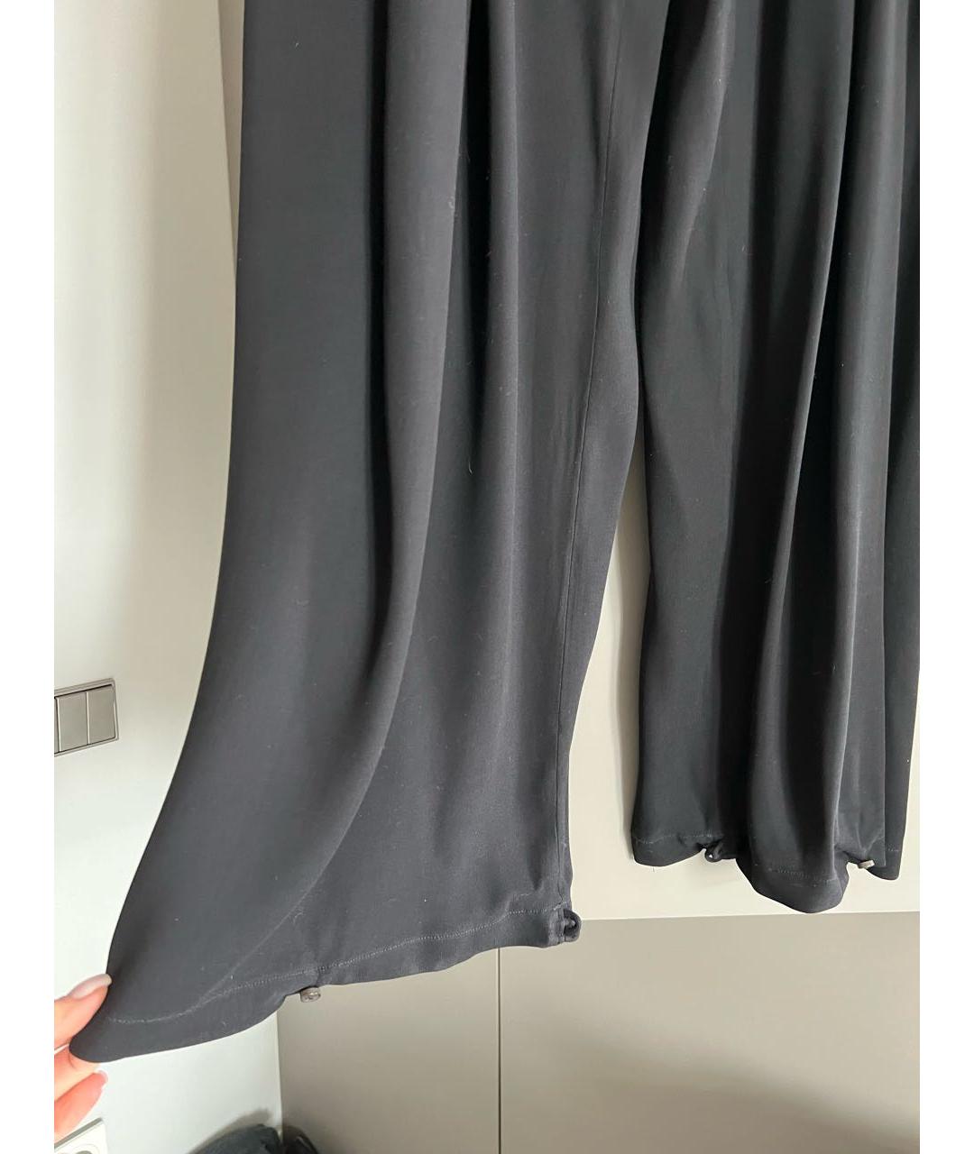 DAMIR DOMA Черные вискозные брюки широкие, фото 3
