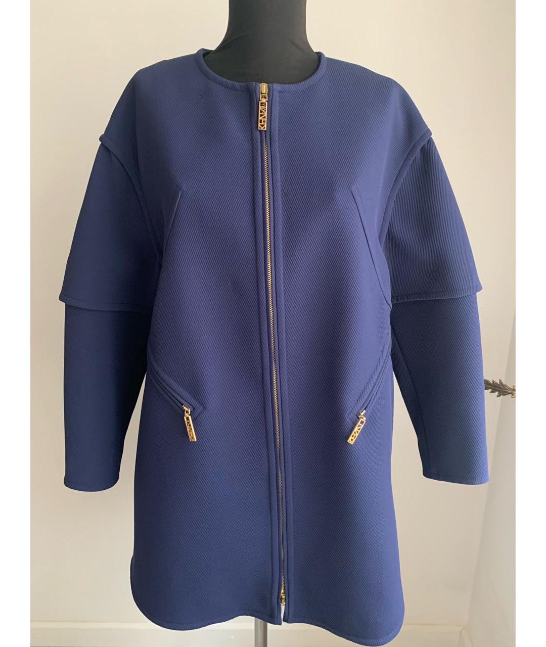 KENZO Синее полиэстеровое пальто, фото 6