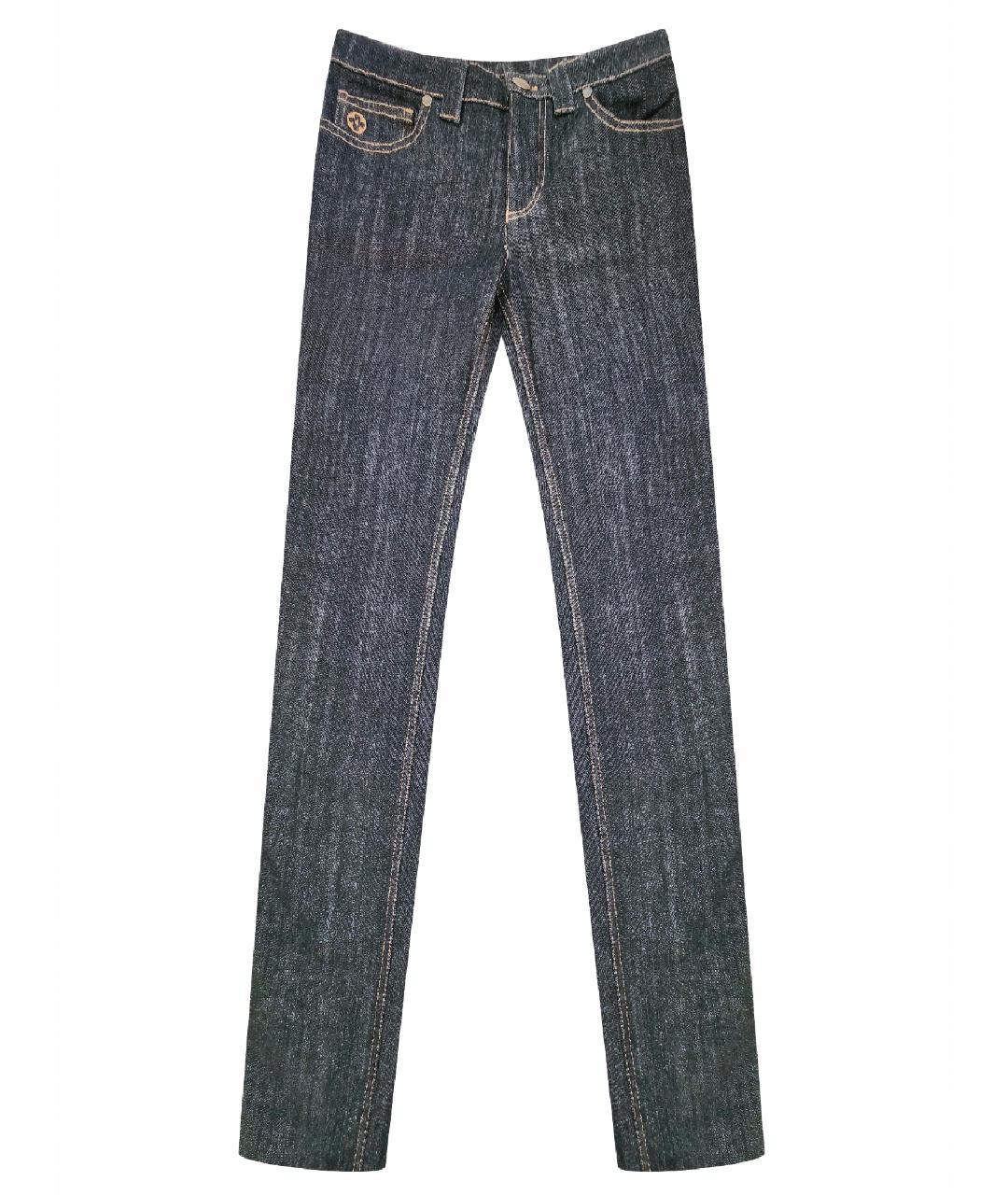 LOUIS VUITTON PRE-OWNED Черные хлопковые джинсы слим, фото 1