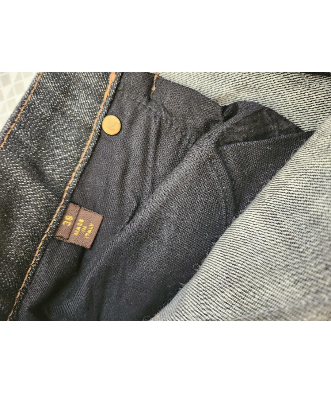 LOUIS VUITTON PRE-OWNED Черные хлопковые джинсы слим, фото 6