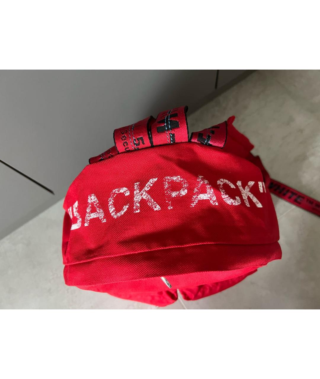 OFF-WHITE Красный синтетический рюкзак, фото 3