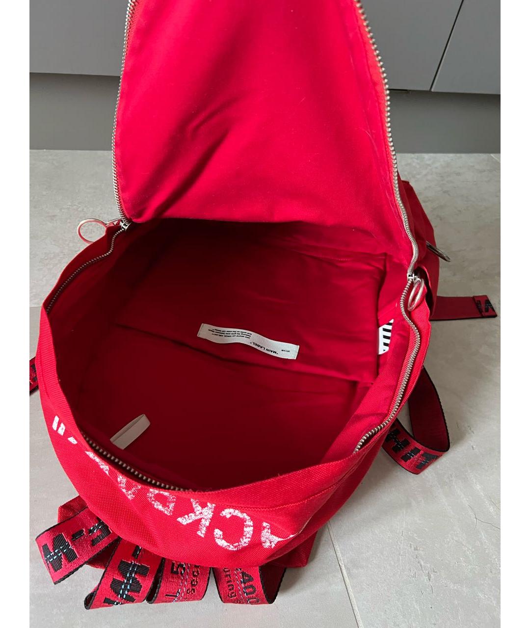 OFF-WHITE Красный синтетический рюкзак, фото 4