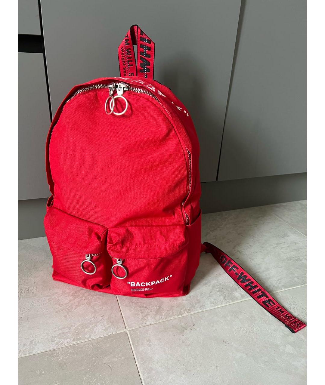 OFF-WHITE Красный синтетический рюкзак, фото 9