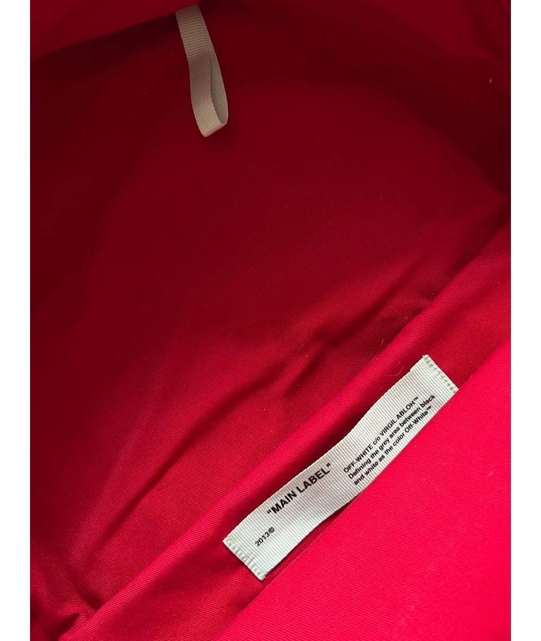 OFF-WHITE Красный синтетический рюкзак, фото 5