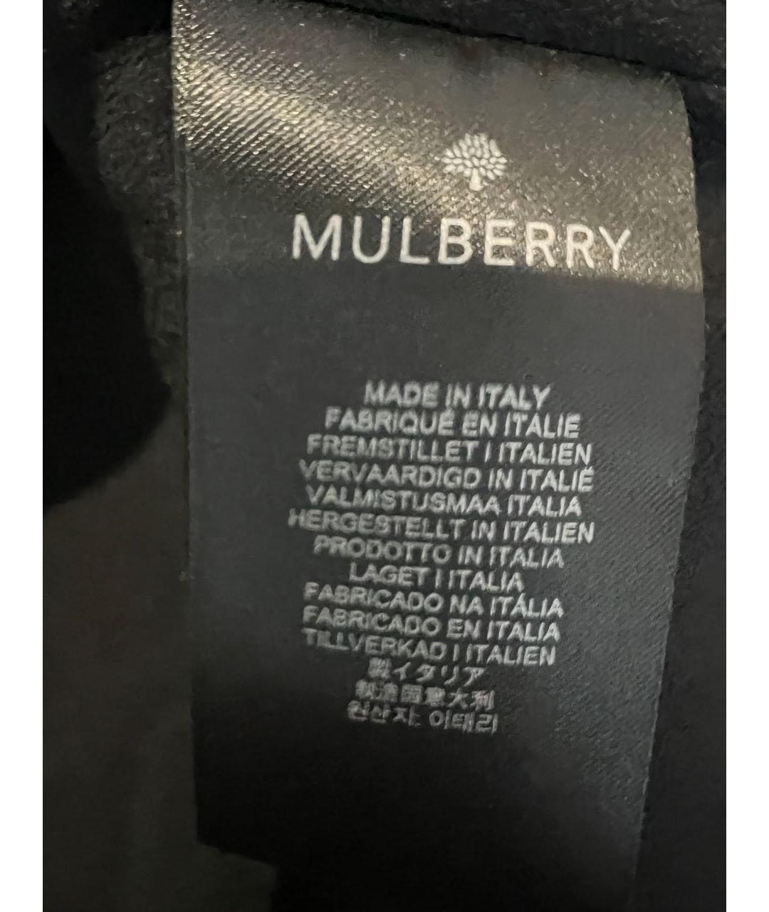 MULBERRY Черная шерстяная юбка мини, фото 6