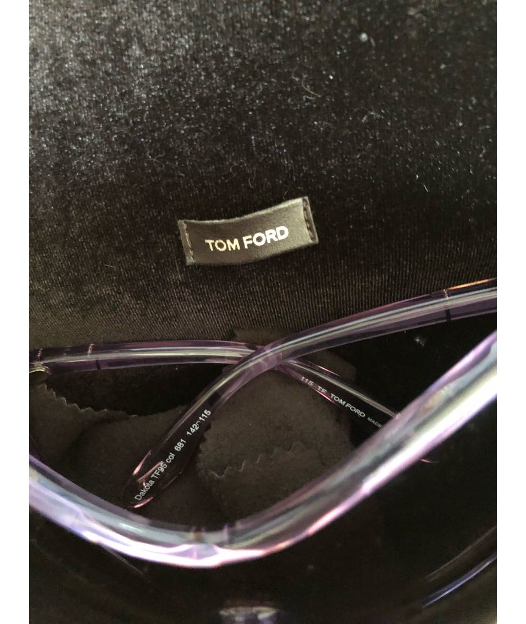 TOM FORD Фиолетовые пластиковые солнцезащитные очки, фото 7