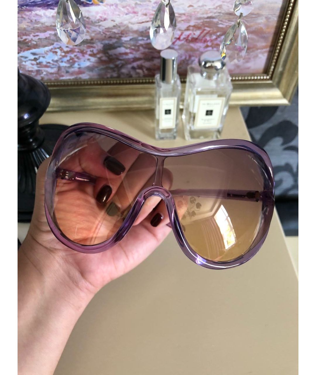 TOM FORD Фиолетовые пластиковые солнцезащитные очки, фото 8