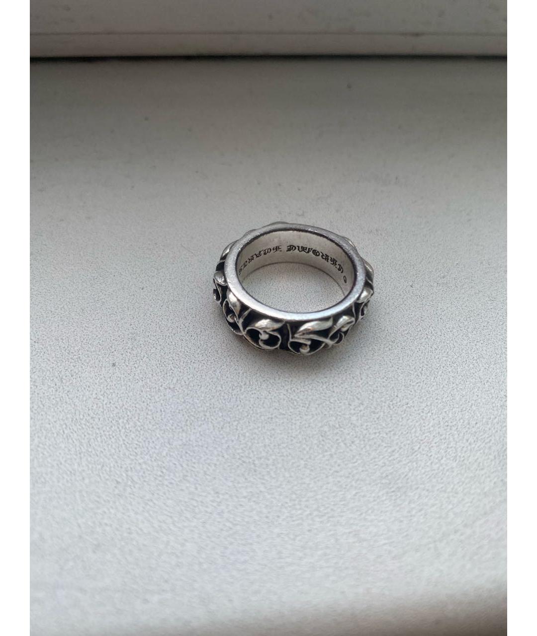 CHROME HEARTS Антрацитовое серебряное кольцо, фото 2