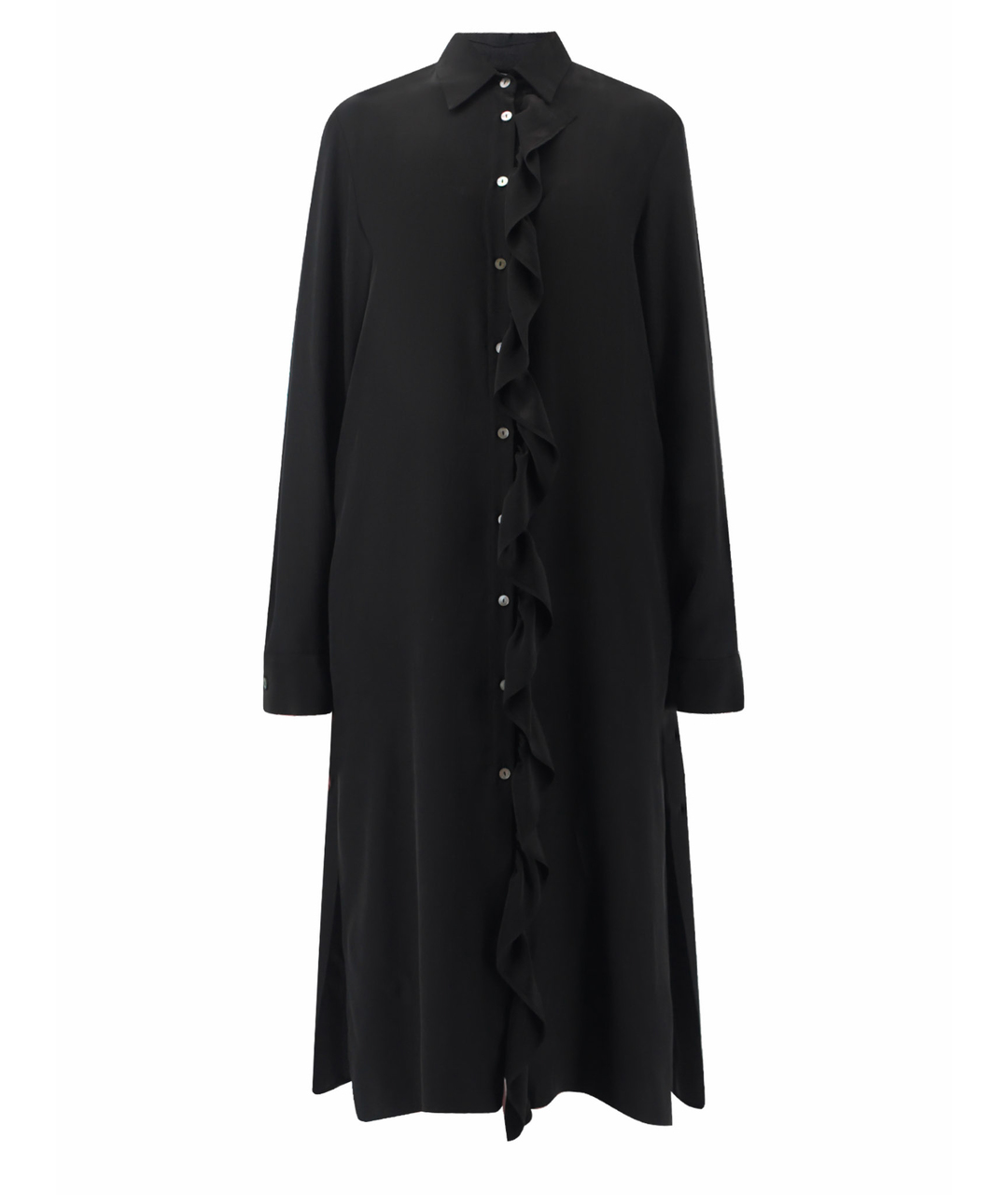 SIMONETTA RAVIZZA Черное шелковое повседневное платье, фото 1