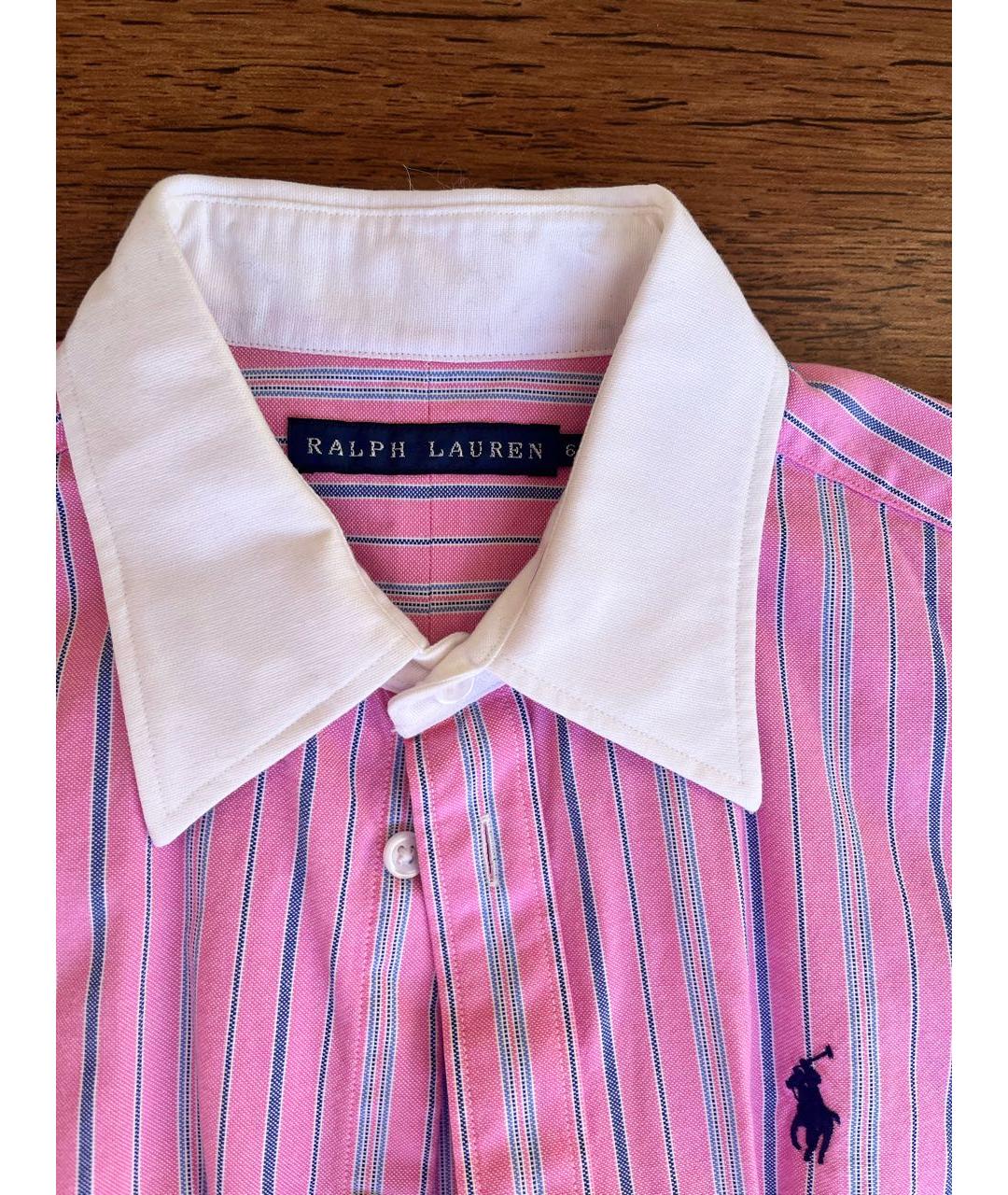 RALPH LAUREN Розовая хлопковая рубашка, фото 2
