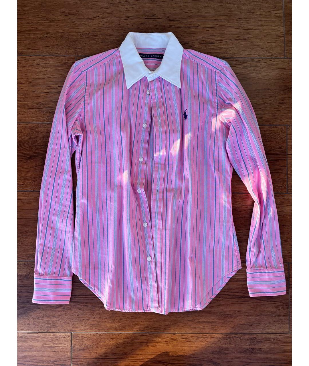 RALPH LAUREN Розовая хлопковая рубашка, фото 3