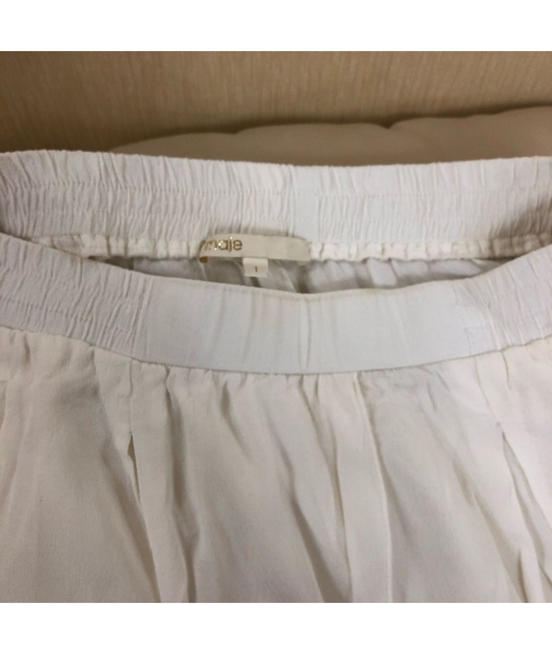 MAJE Белая вискозная юбка макси, фото 3