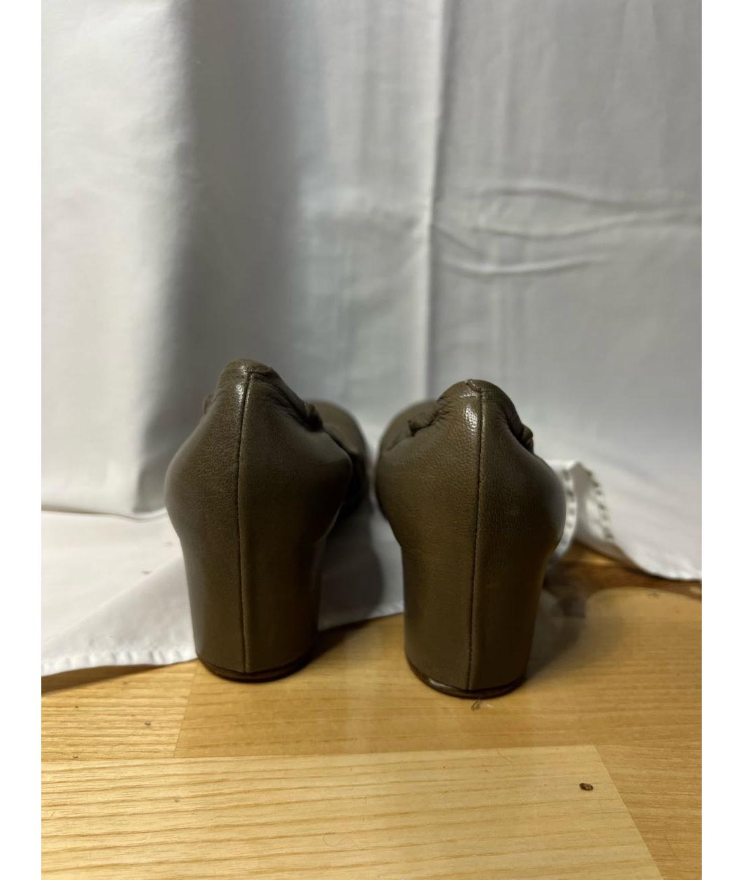 ROBERTO DEL CARLO Бежевые кожаные туфли, фото 4