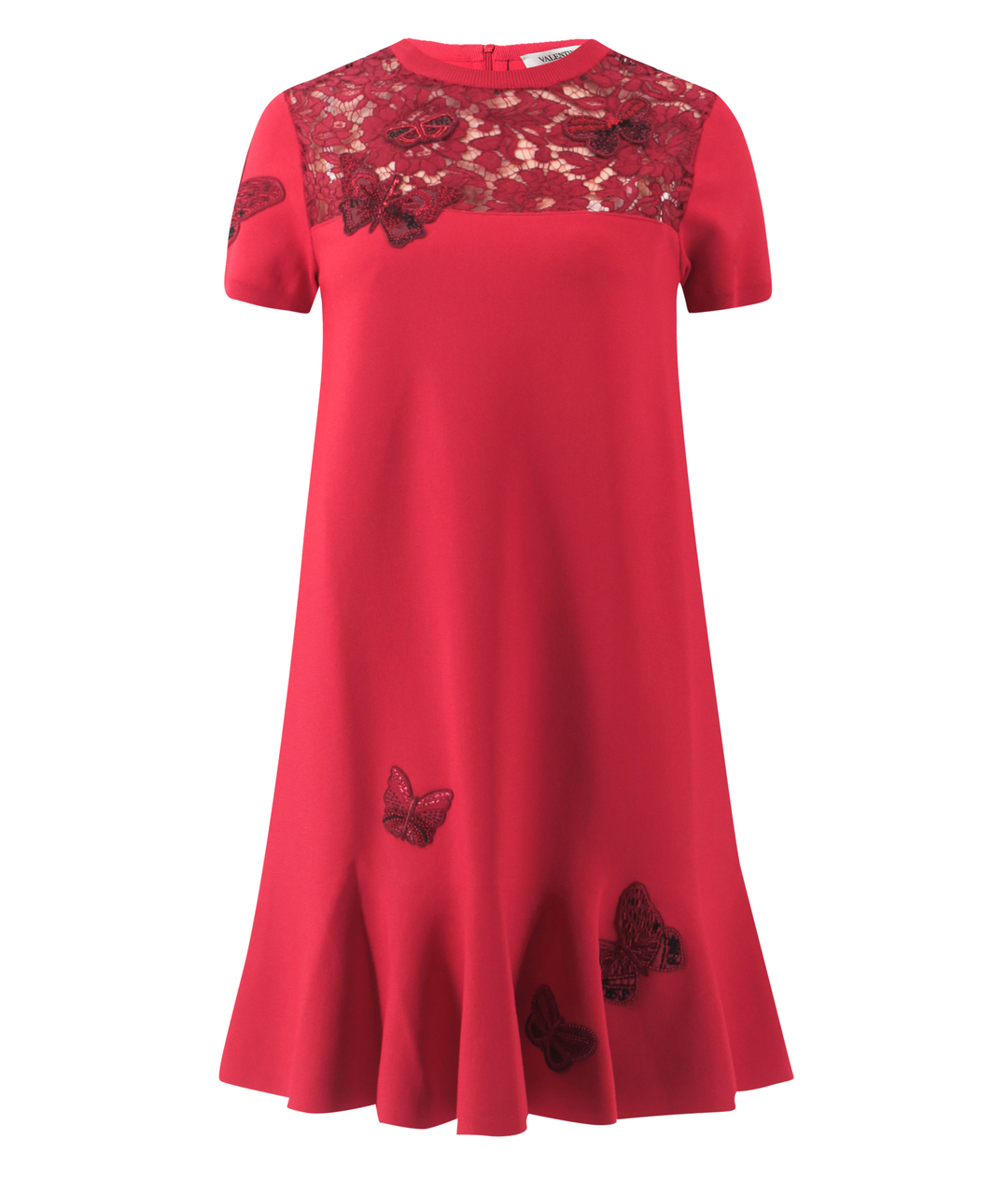 VALENTINO Красное вискозное повседневное платье, фото 1