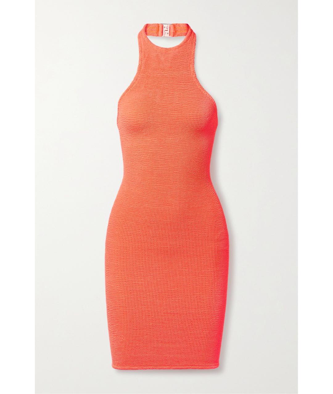 HUNZA G Оранжевое синтетическое повседневное платье, фото 9
