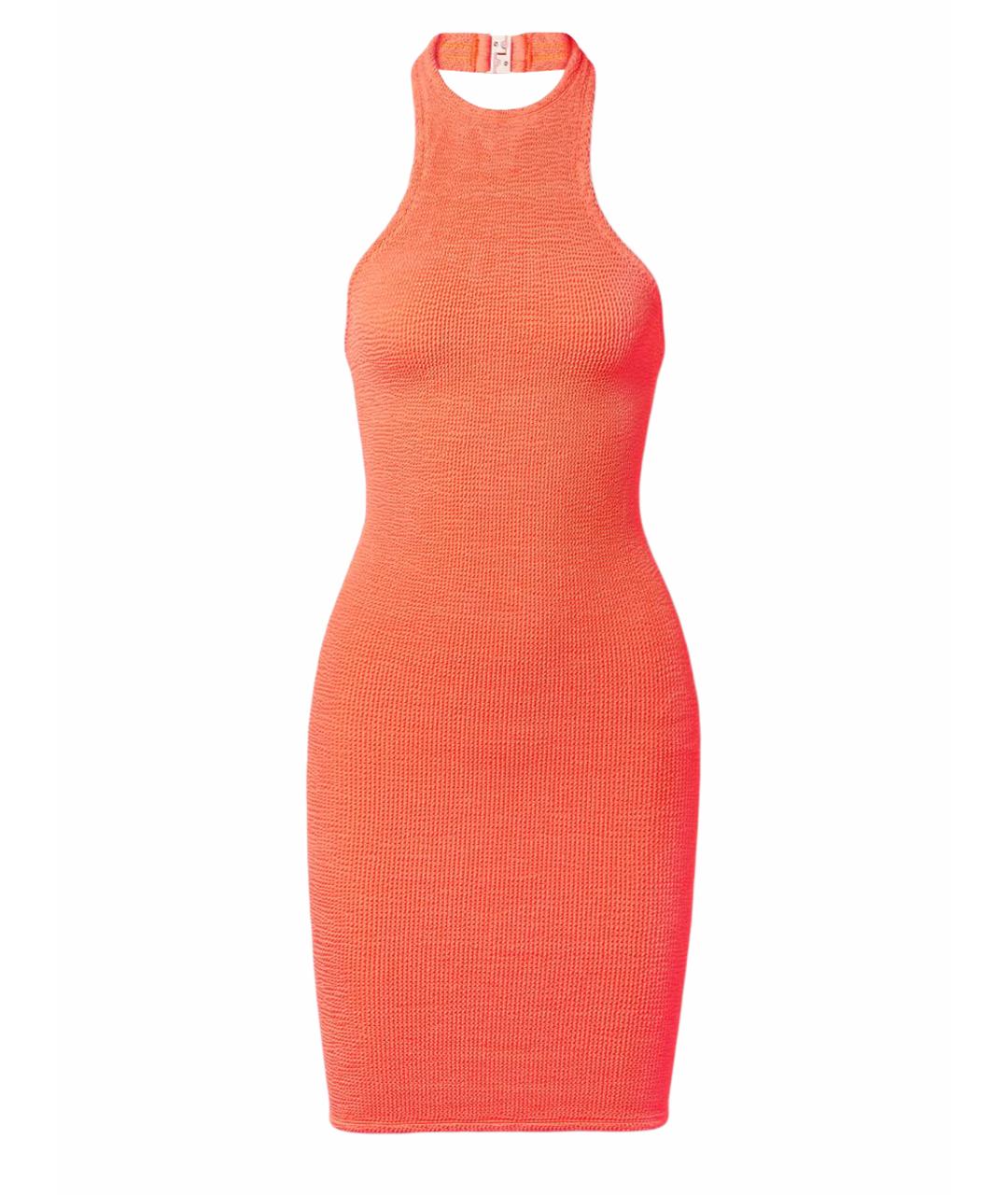 HUNZA G Оранжевое синтетическое повседневное платье, фото 1