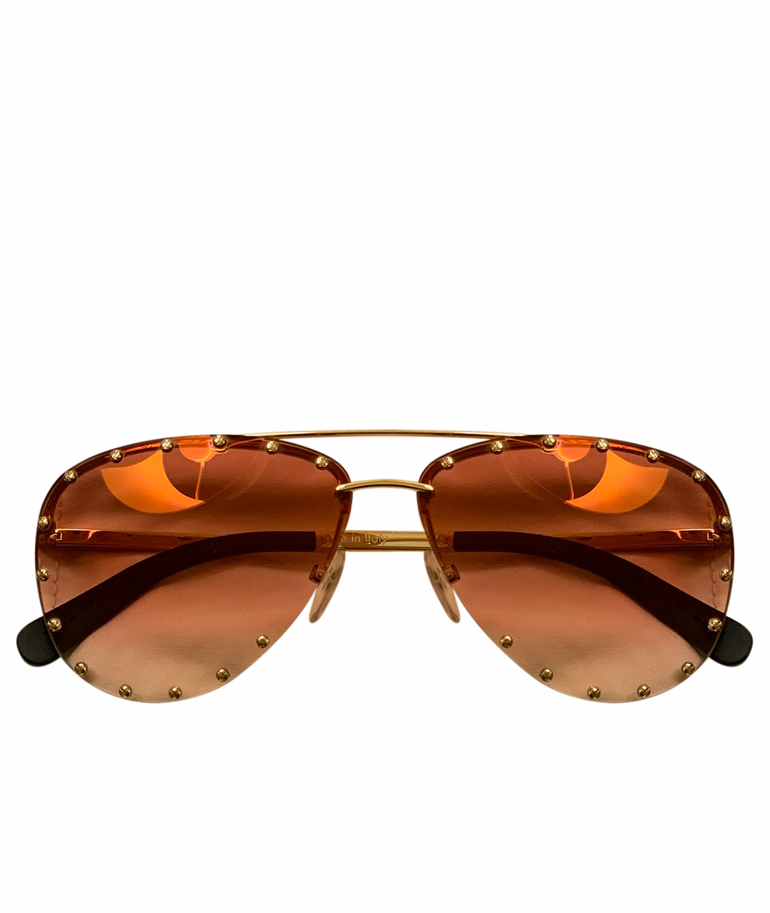 LOUIS VUITTON PRE-OWNED Розовые металлические солнцезащитные очки, фото 1