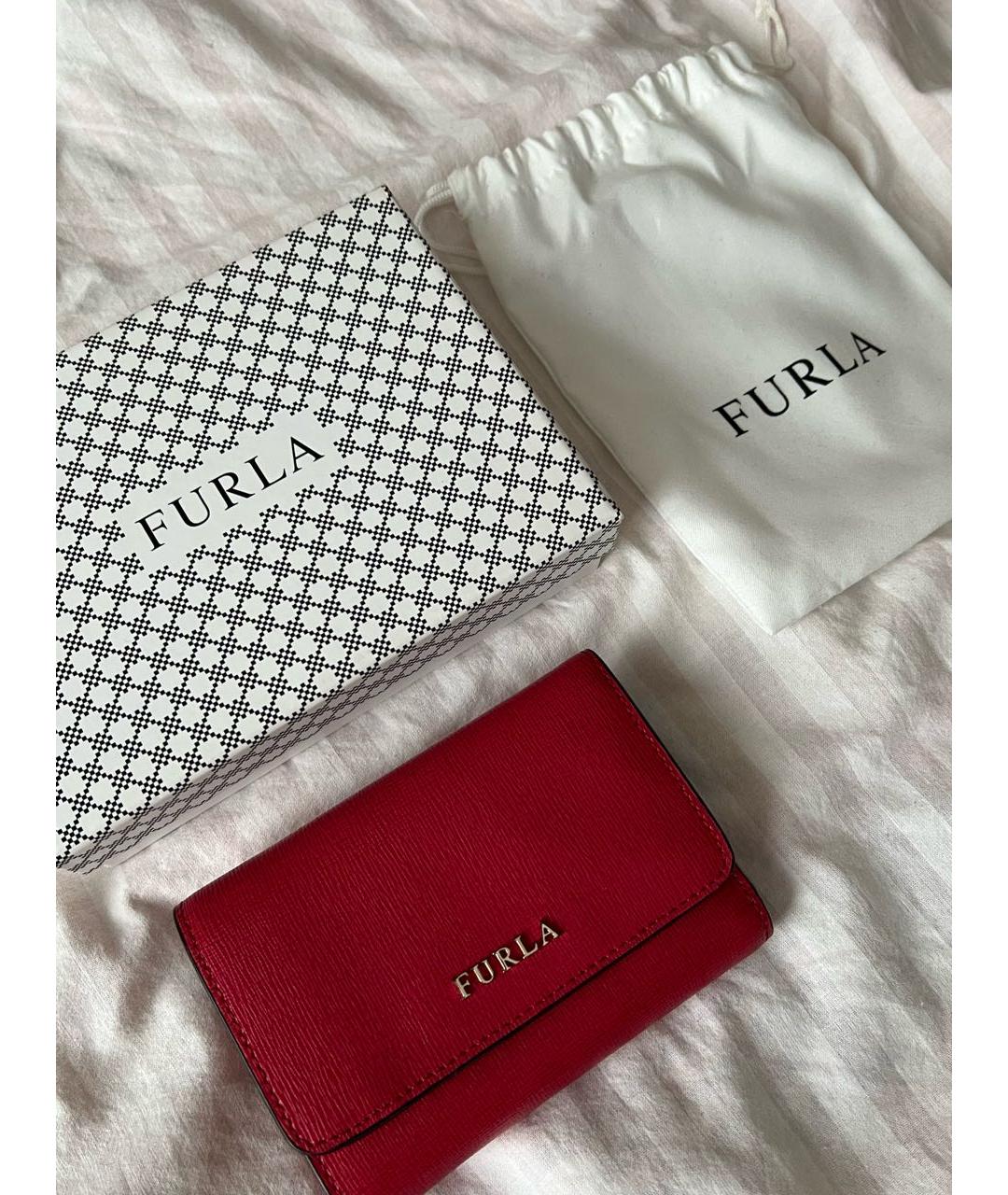 FURLA Красный кожаный кошелек, фото 5