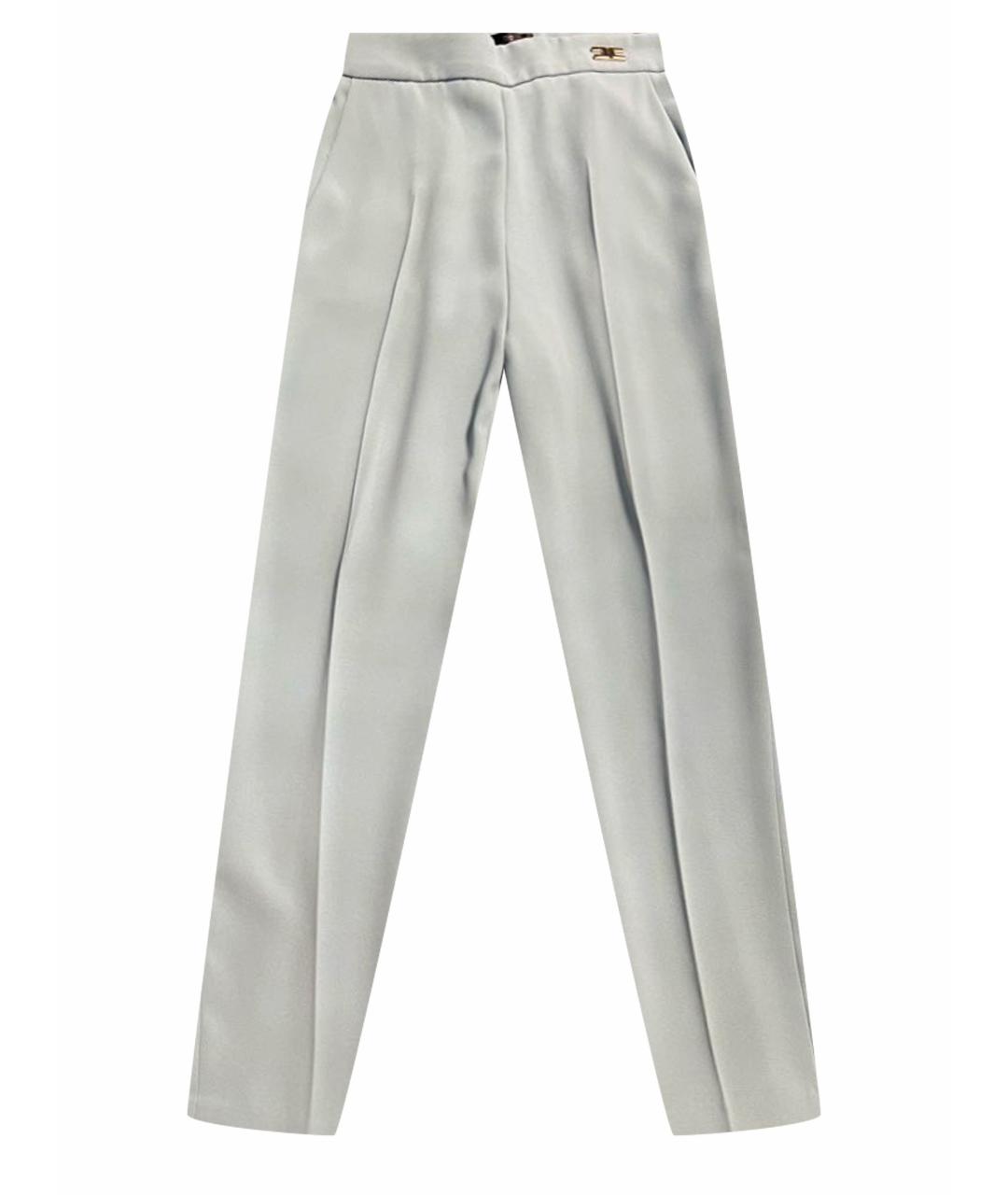 ELISABETTA FRANCHI Голубые вискозные брюки узкие, фото 1