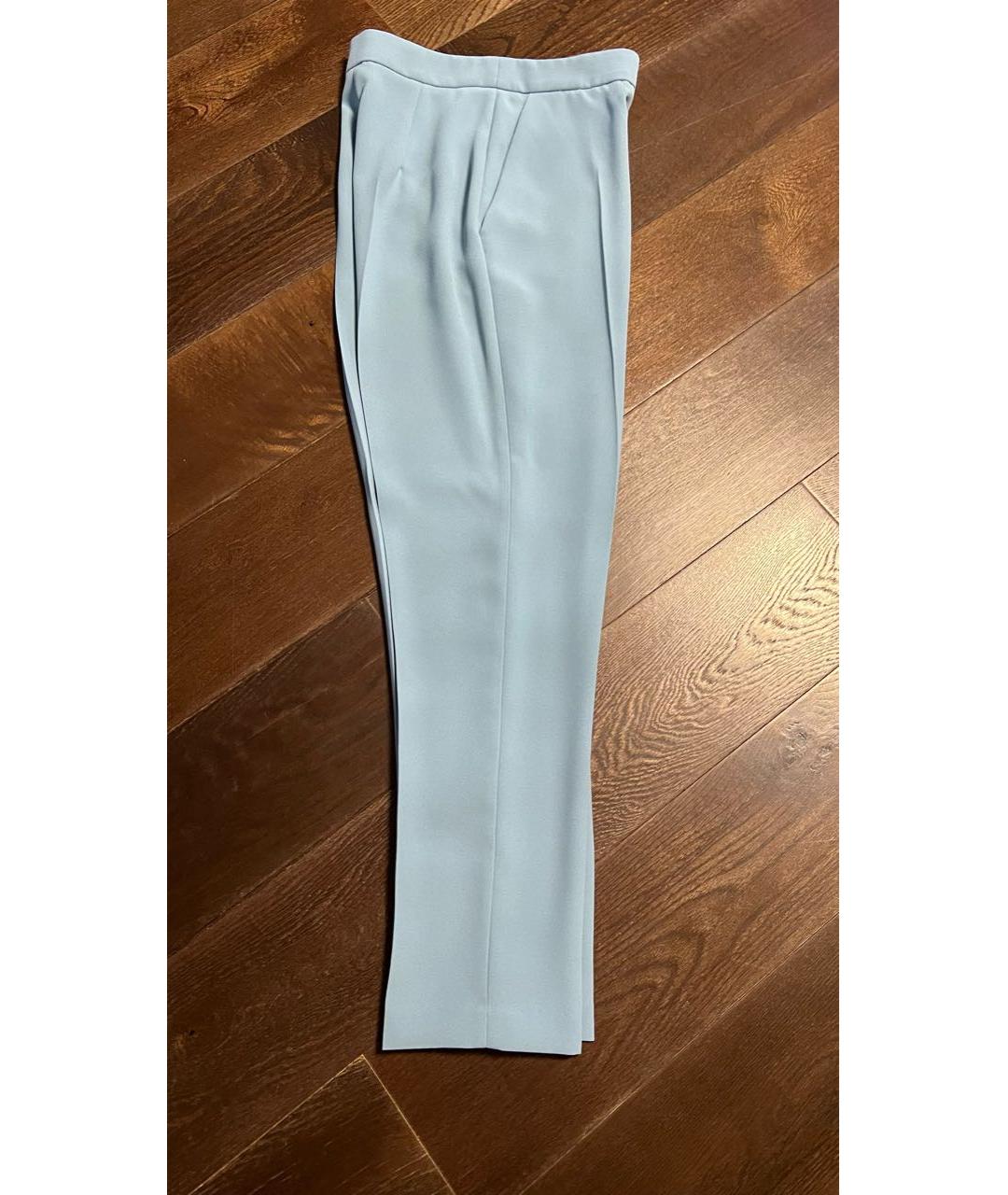 ELISABETTA FRANCHI Голубые вискозные брюки узкие, фото 2