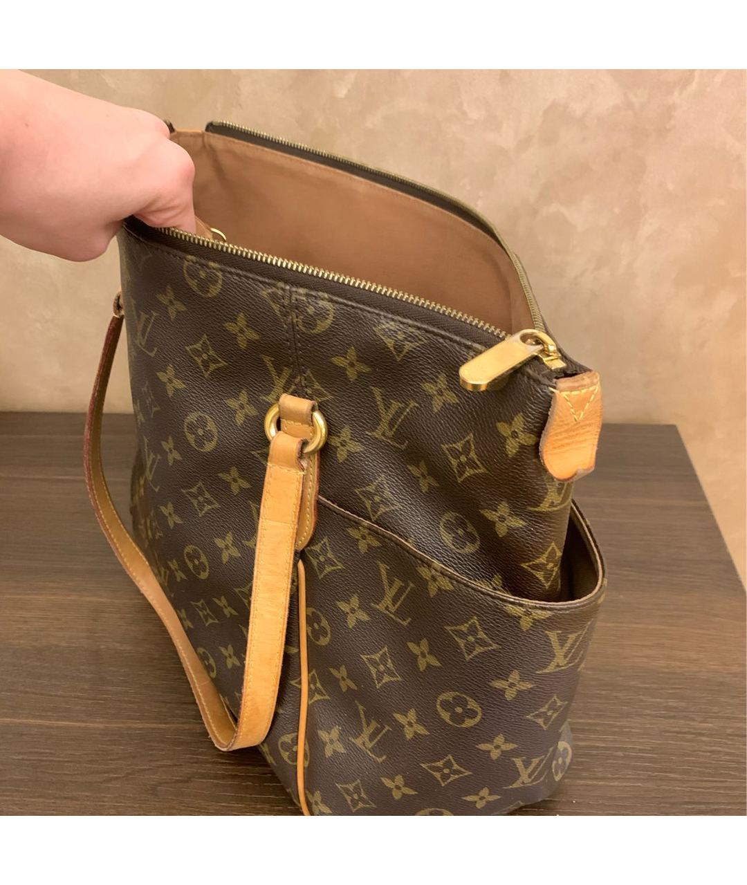 LOUIS VUITTON PRE-OWNED Коричневая сумка тоут, фото 2