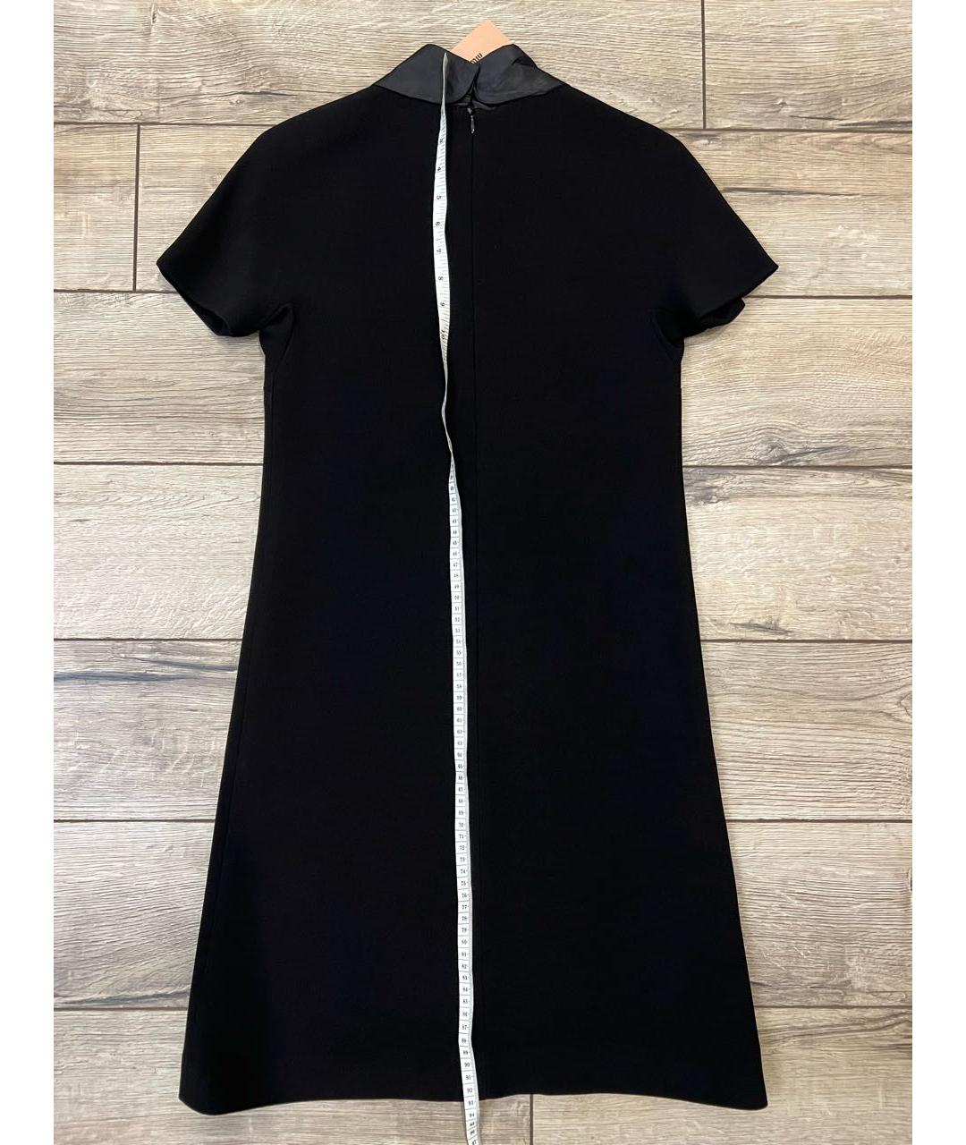 MIU MIU Черное вискозное коктейльное платье, фото 2