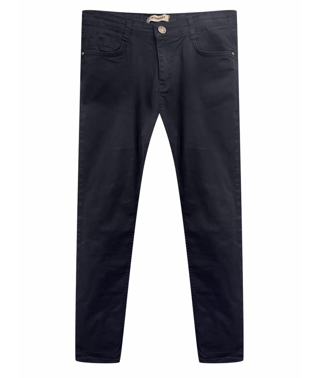 BURBERRY Темно-синие деним брюки и шорты, фото 1