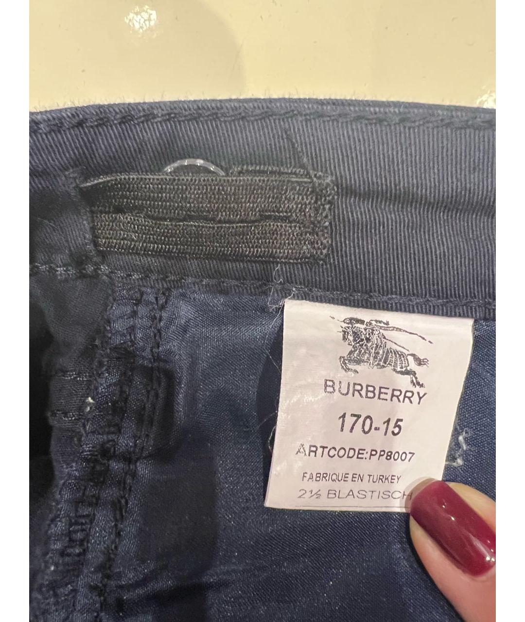 BURBERRY Темно-синие деним брюки и шорты, фото 6