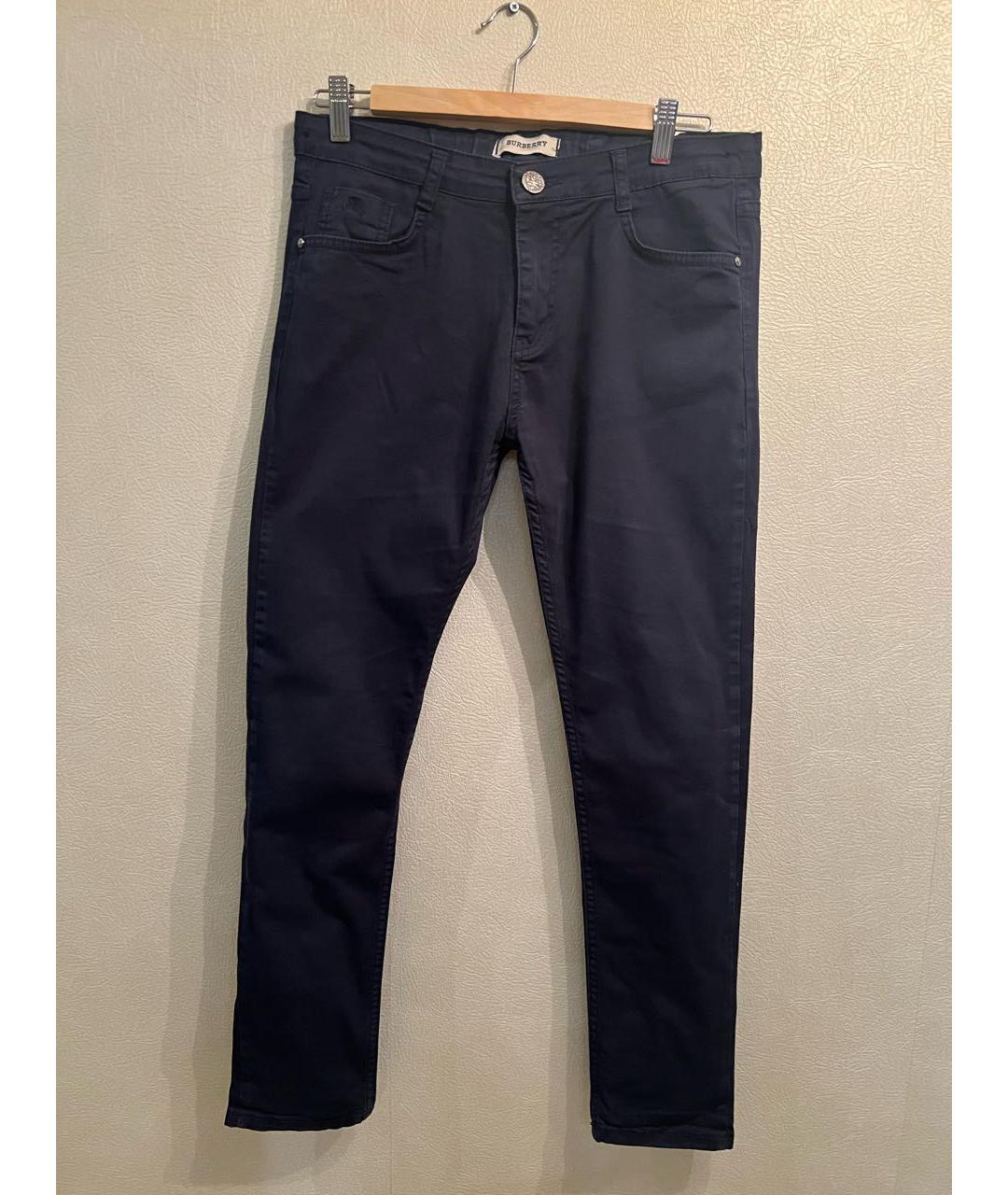 BURBERRY Темно-синие деним брюки и шорты, фото 7
