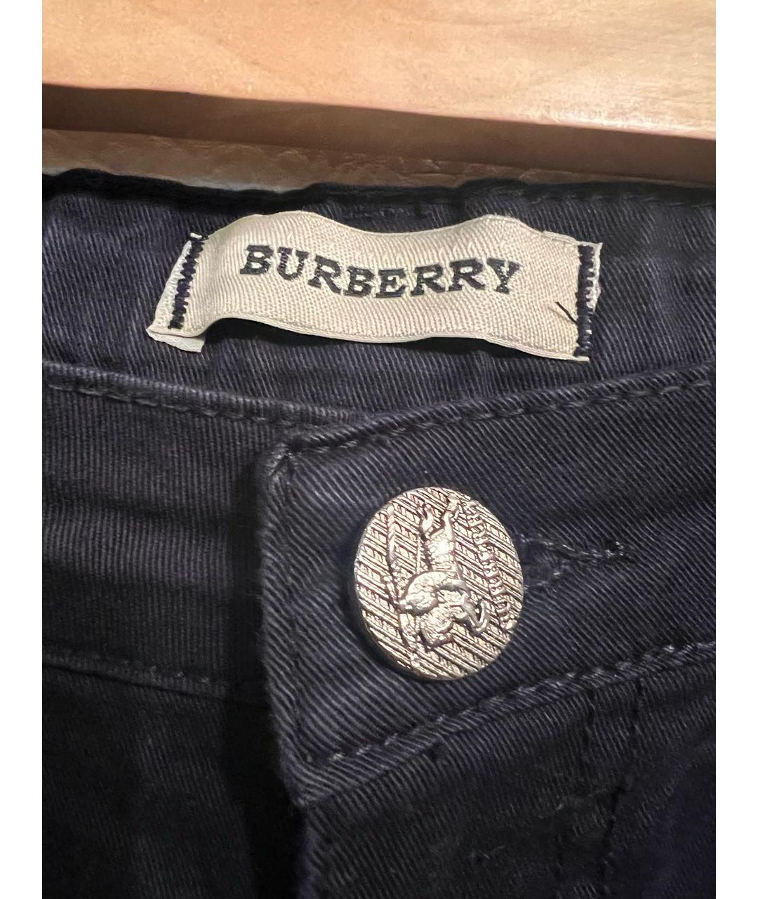 BURBERRY Темно-синие деним брюки и шорты, фото 3