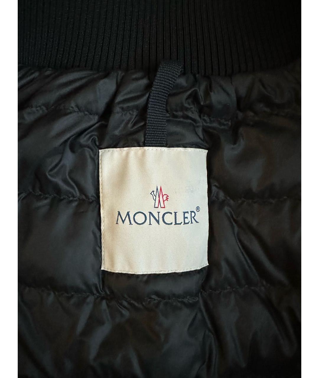 MONCLER Черная полиэстеровая куртка, фото 3