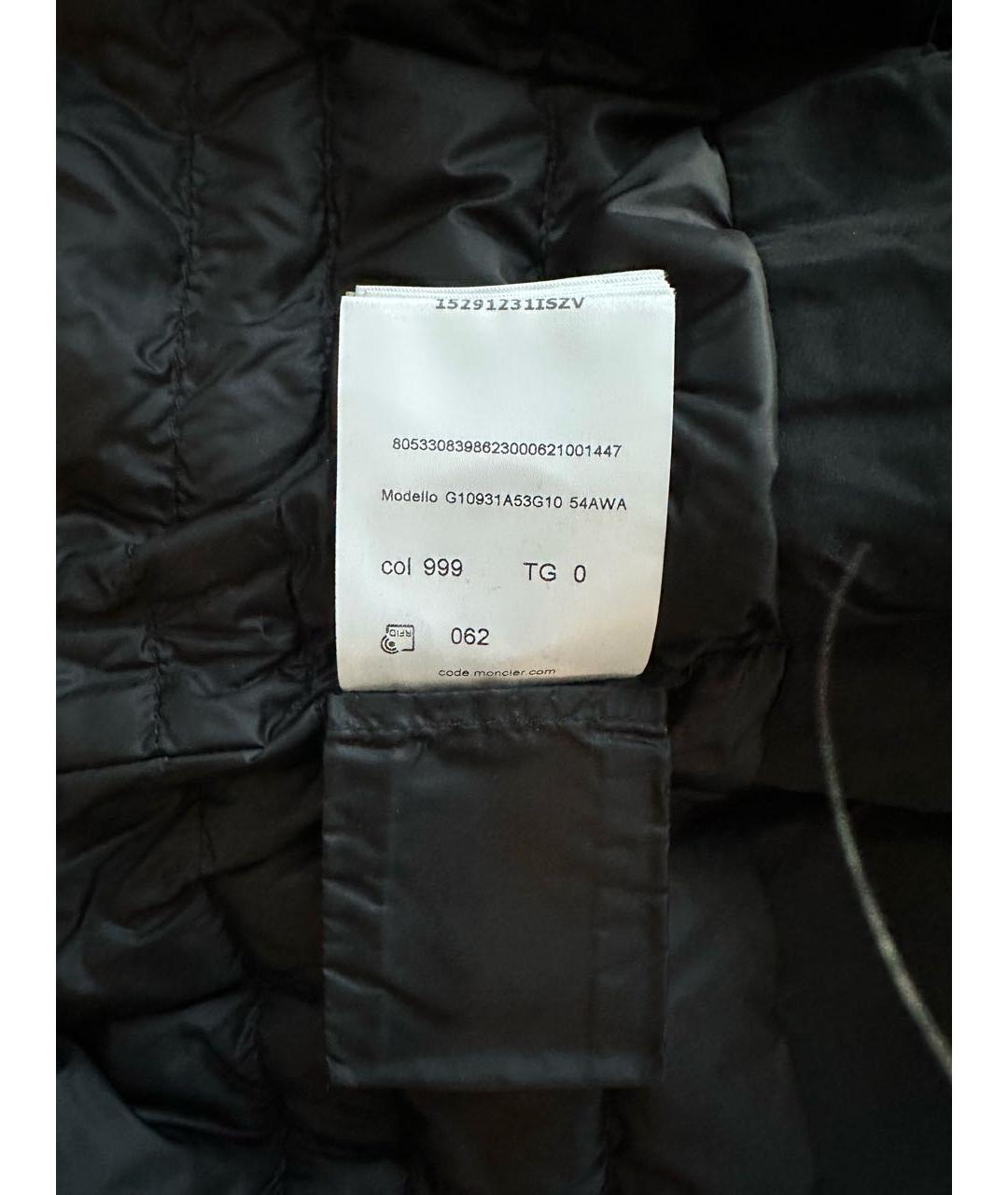 MONCLER Черная полиэстеровая куртка, фото 5
