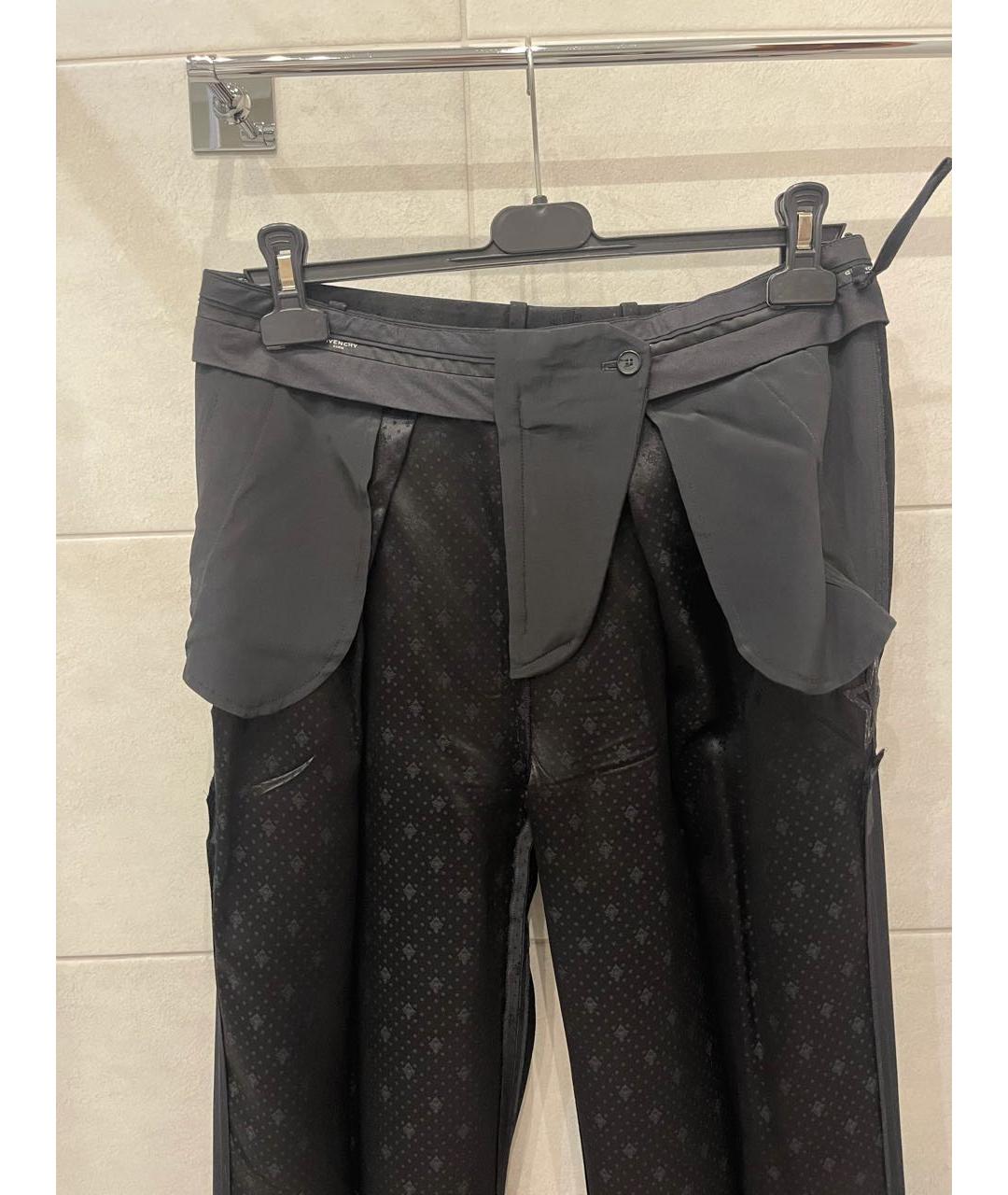 GIVENCHY Черные вискозные прямые брюки, фото 6