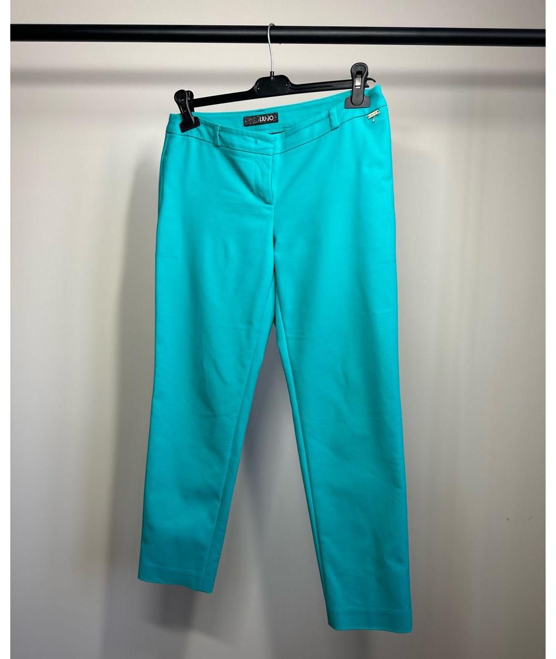 LIU JO Бирюзовые брюки узкие, фото 9