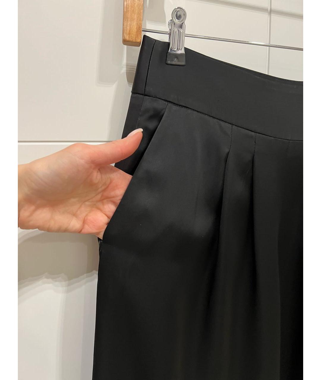 MAISON MARGIELA Черные вискозные брюки широкие, фото 4
