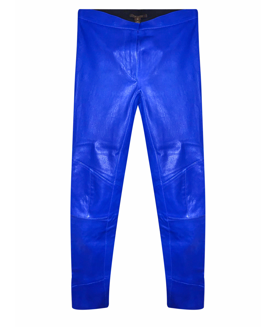 LOUIS VUITTON PRE-OWNED Синие кожаные прямые брюки, фото 1