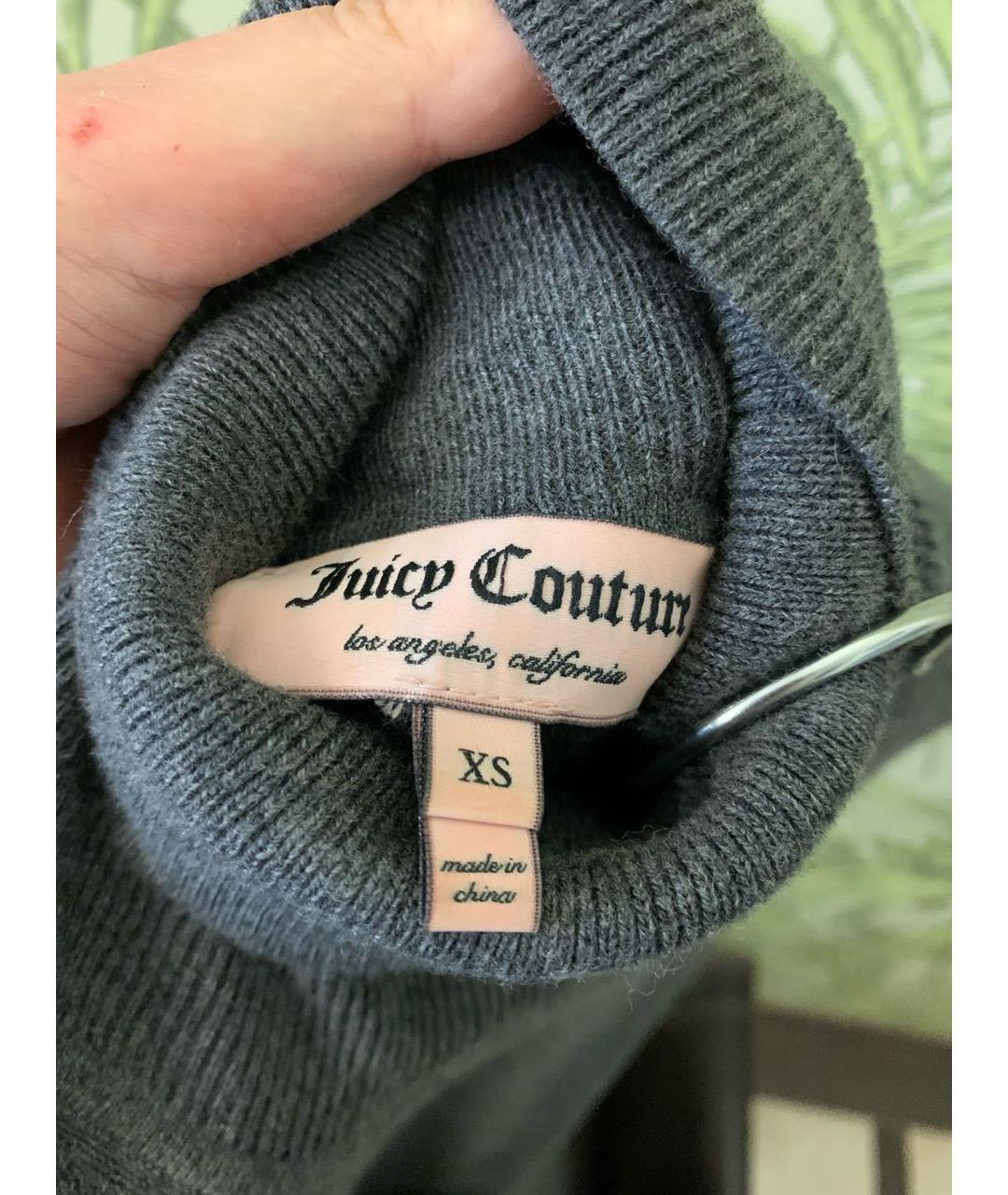 JUICY COUTURE Серое хлопковое повседневное платье, фото 3