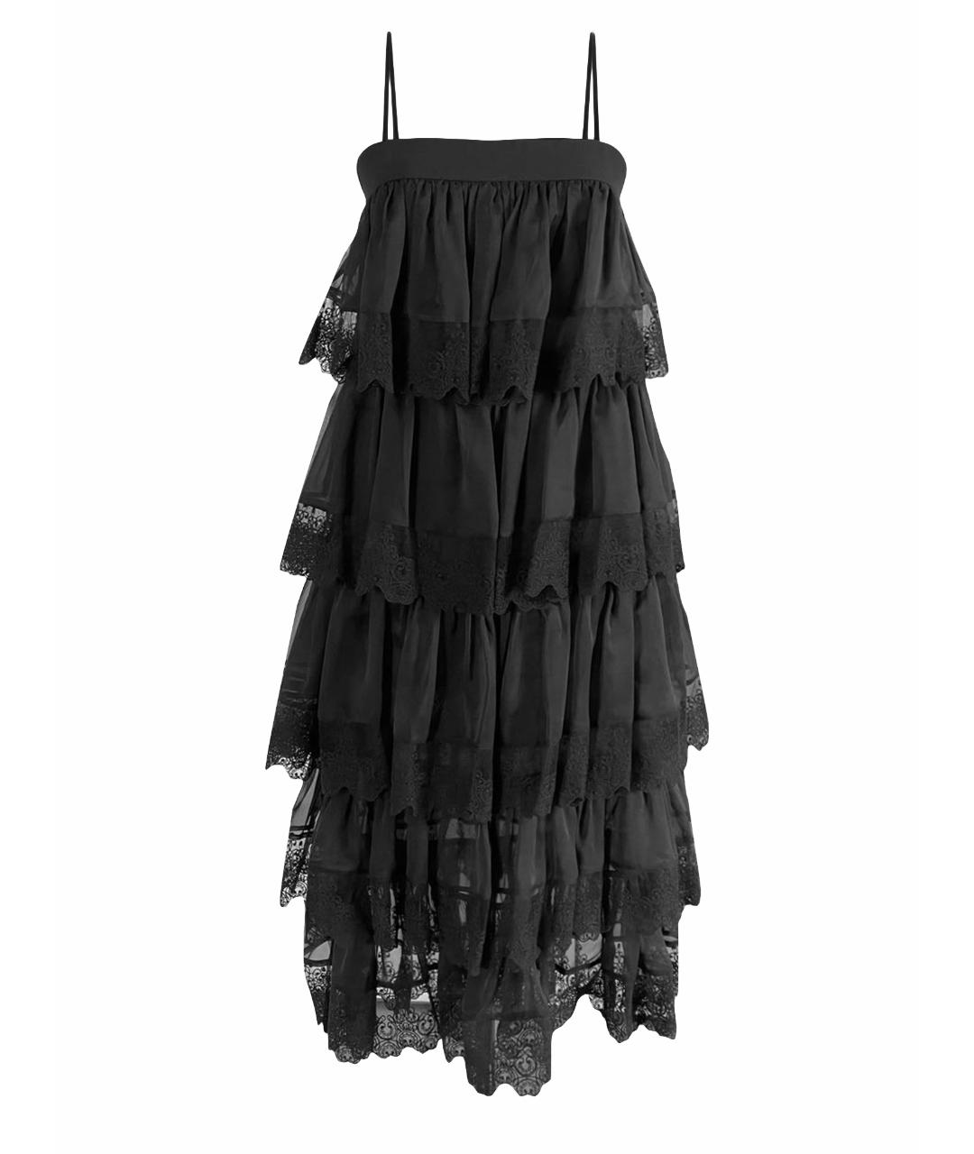 THREE FLOOR Черное полиэстеровое платье, фото 1