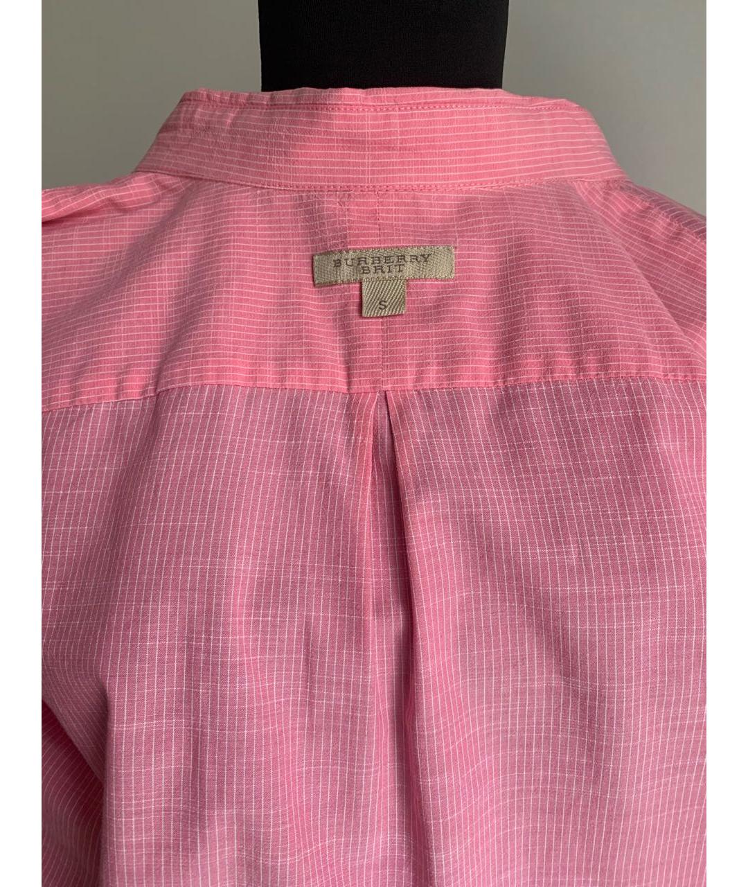 BURBERRY BRIT Розовая хлопковая рубашка, фото 3