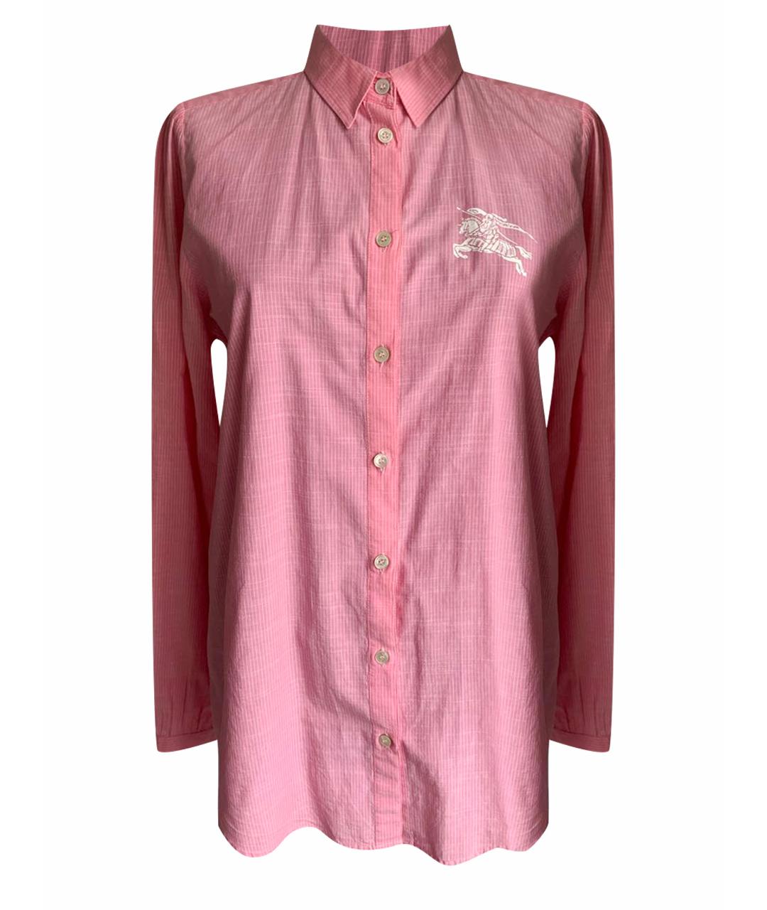 BURBERRY BRIT Розовая хлопковая рубашка, фото 1