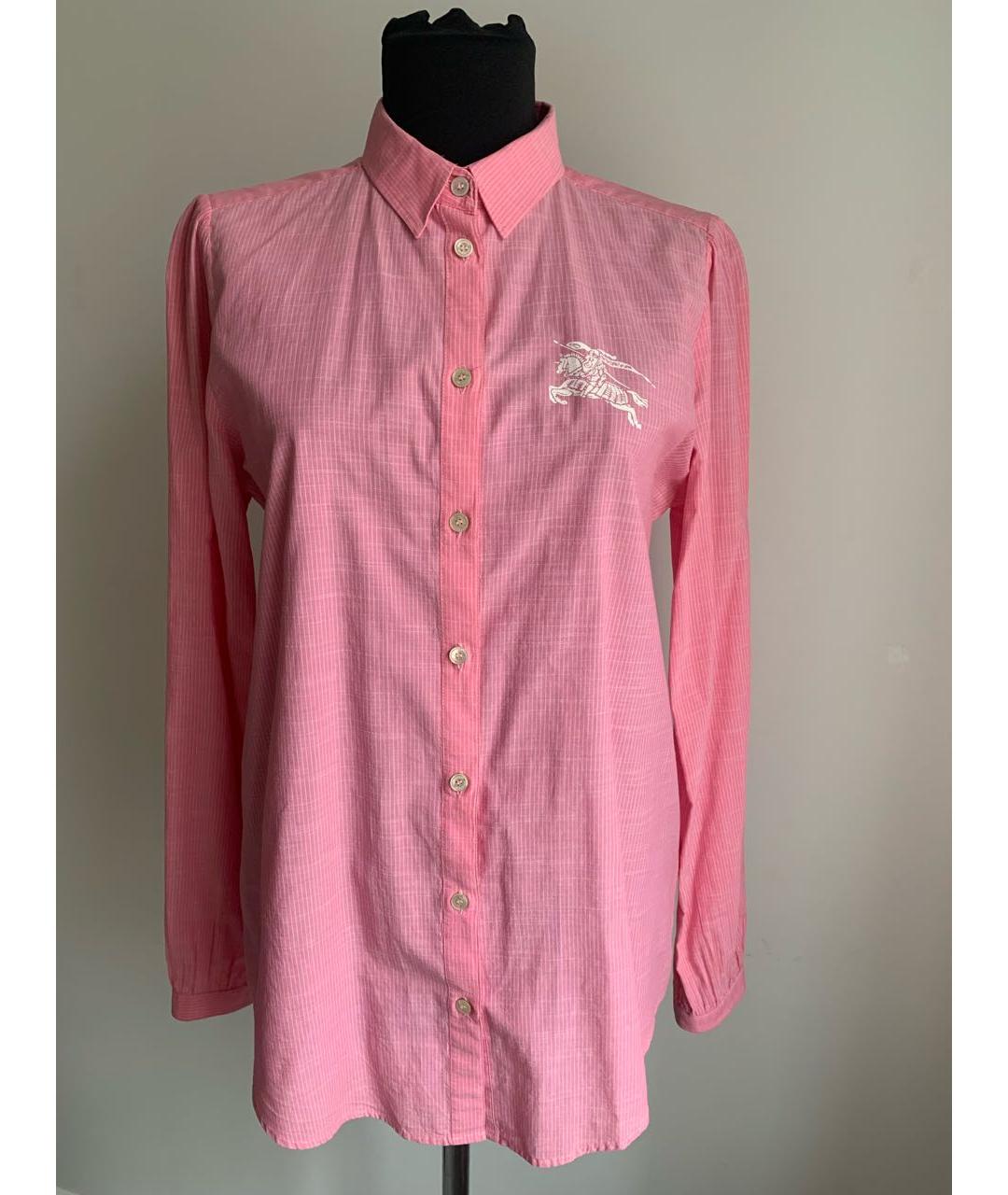 BURBERRY BRIT Розовая хлопковая рубашка, фото 5