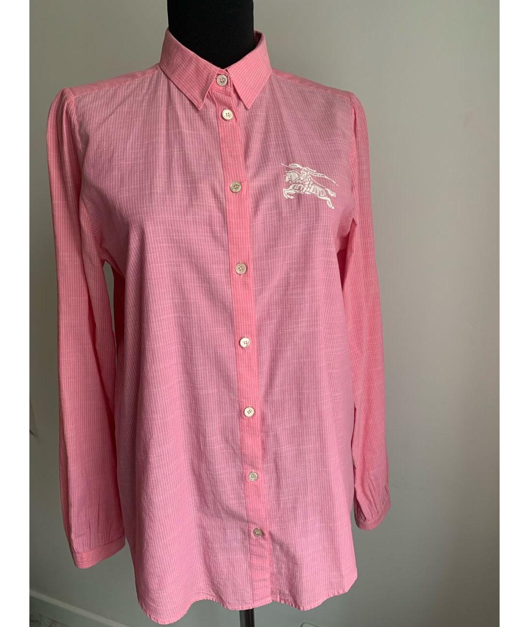 BURBERRY BRIT Розовая хлопковая рубашка, фото 4